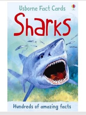 Usborne Fact Cards Sharks Rare Out of Print Collector's Item Excellent Condition